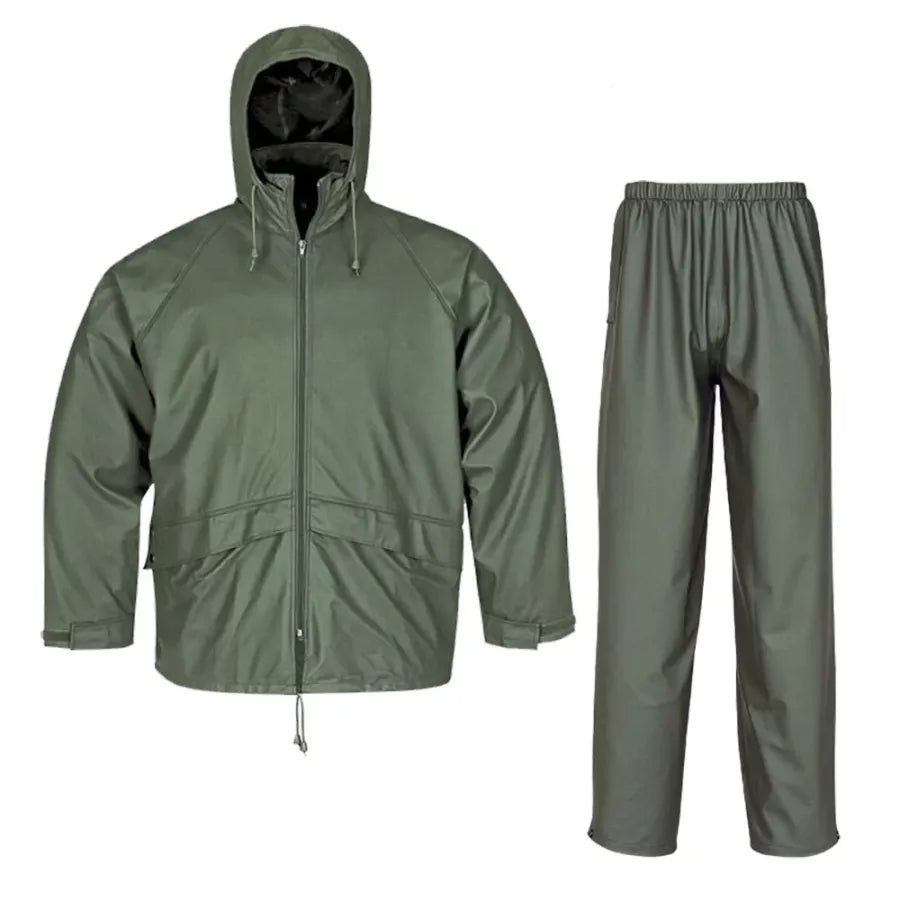 Grönt regnset från Pesso Safety – Jacka och byxor med tejpade sömmar