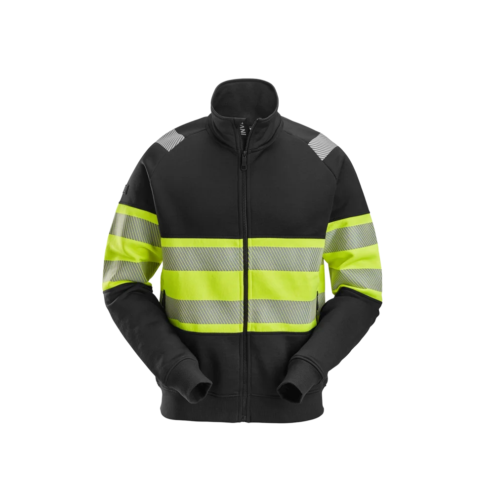 Snickers - Sweatshirt 2834 - zip - svart/varsel