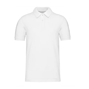 Elegant pikétröja i 100% ekologisk kammad bomull, vit färg