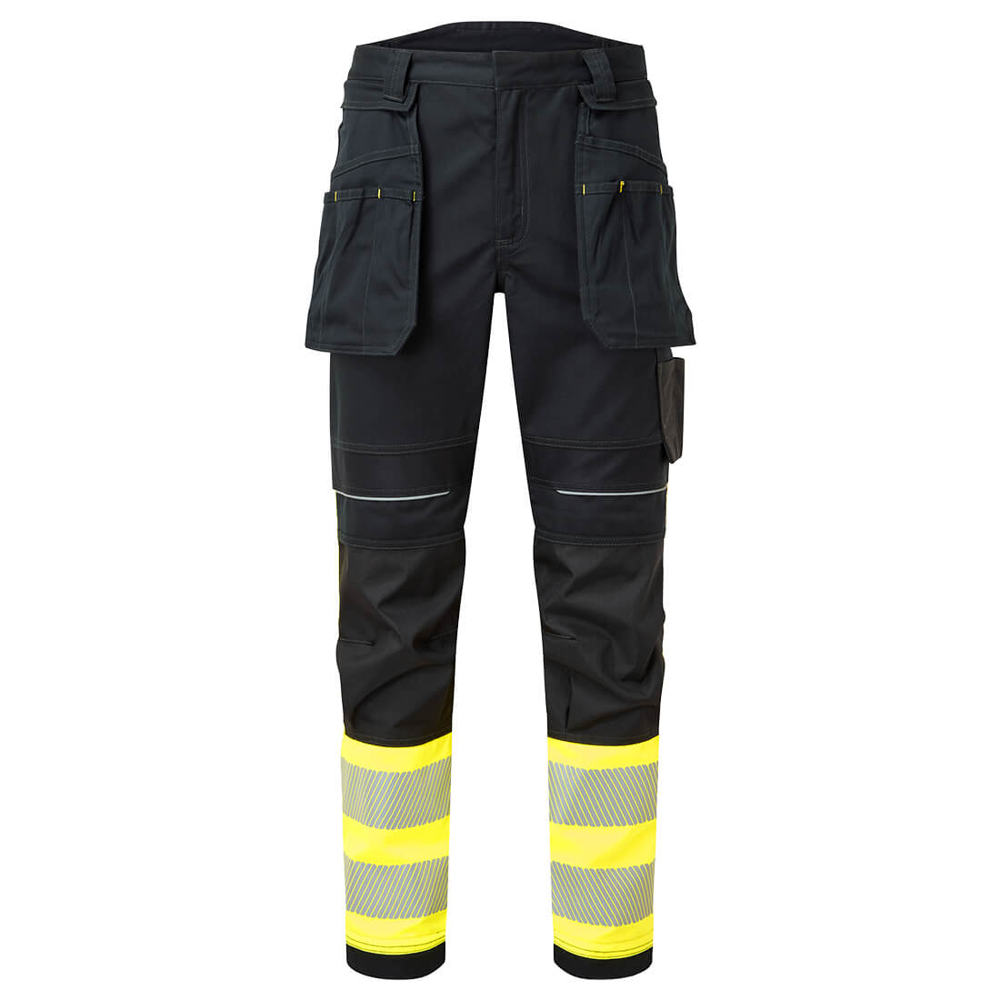 Flamsäker arbetsbyxa stretch Klass 1 med multifunktionella fickor