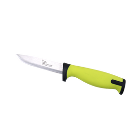 Hantverkarkniv med gummerat handtag och rostfritt blad