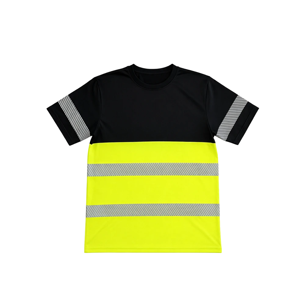 Litewear - T-shirt - svart/gul