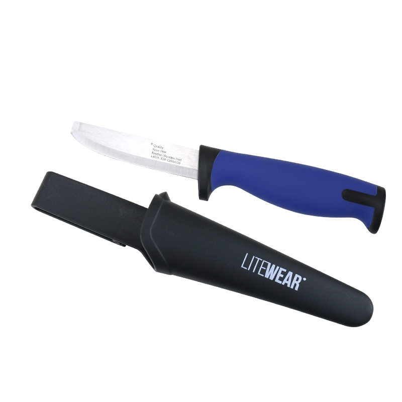 Säkerhetskniv rostfritt stålblad med 208 mm total längd