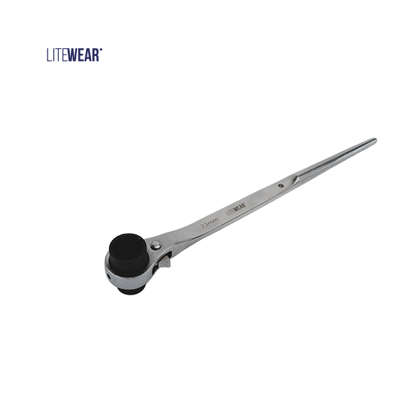 Spärrskaftnyckel kromad 19/22 mm rundat hexstål