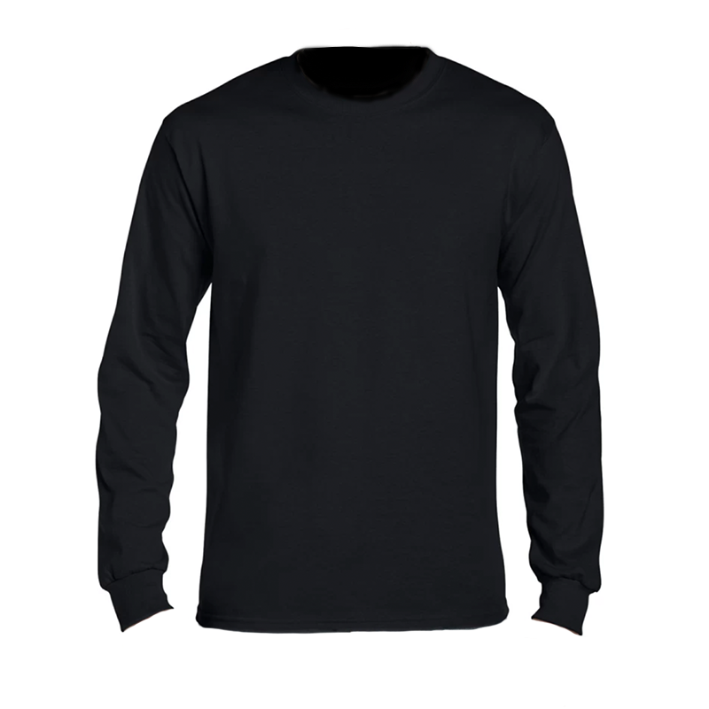 Svart långärmad T-shirt Ultra Cotton med skön passform i bomull
