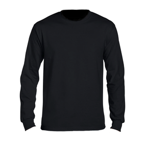 Svart långärmad T-shirt Ultra Cotton med skön passform i bomull
