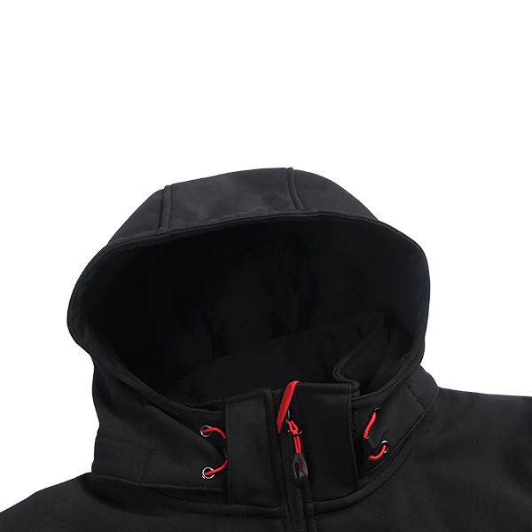 Svart vindtät Atlanta Softshelljacka för långa arbetsdagar utomhus
