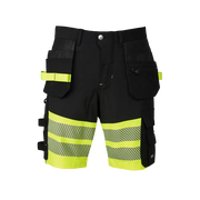 Arbetshorts - Litewear - Svart/Varsel stretch