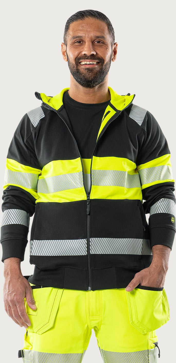 Fristads – Sweatshirtjacka Varsel Klass 1 med huva – 7532 GKC