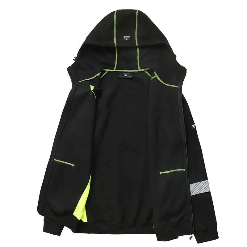 CE-Märkt Hoodie Jersey HV med Diamant Stickad Fleece