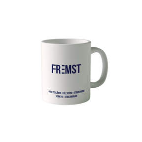 "Classic white porcelain coffee mug with customizable company logo"