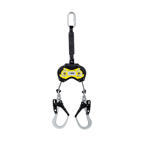 Fallskyddsblock 2,45 m med dubbelkrok, säker och bekväm säkerhetslösning.