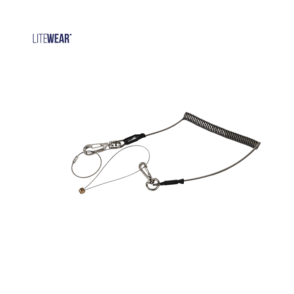 Fallskyddslina för verktyg - 200 cm utdragbar och stilren design.