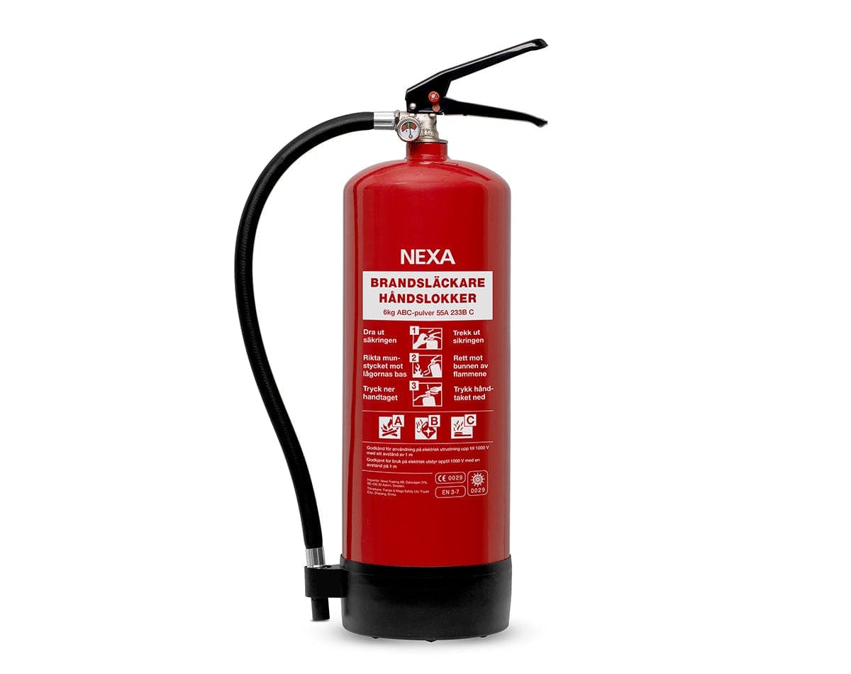Nexa brandsläckare 6kg med högsta effektklass 55A 233B C.