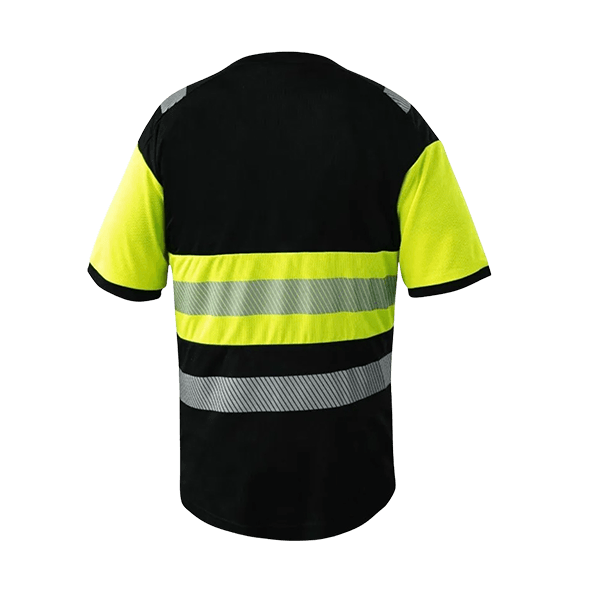 Quick-Dry Funktionströja med hög synlighet Svart/Hi-Vis Gul