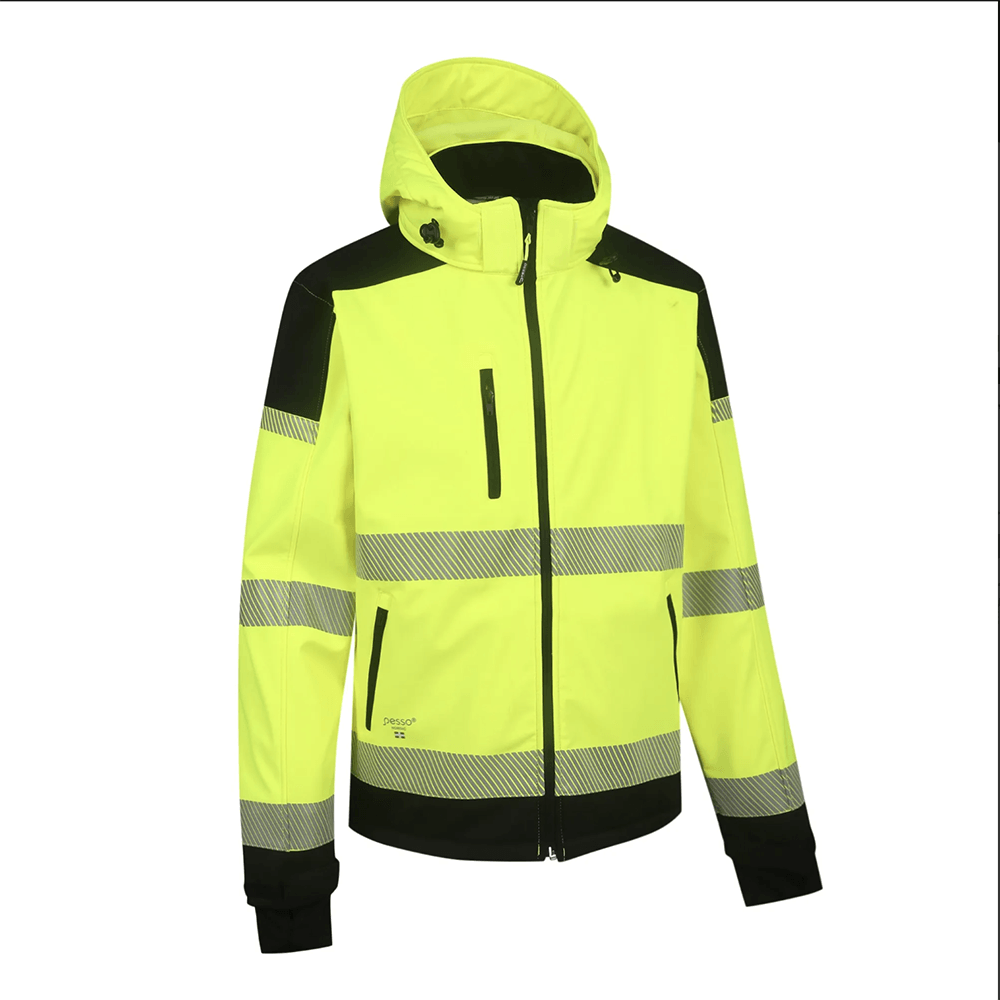 Stilren Palermo softshelljacka med standard EN ISO 20471 Class 2